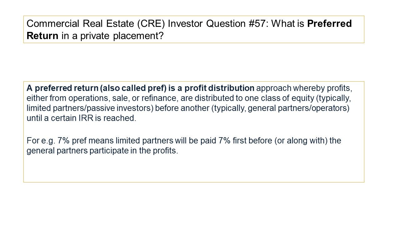 What is Preferred Return?