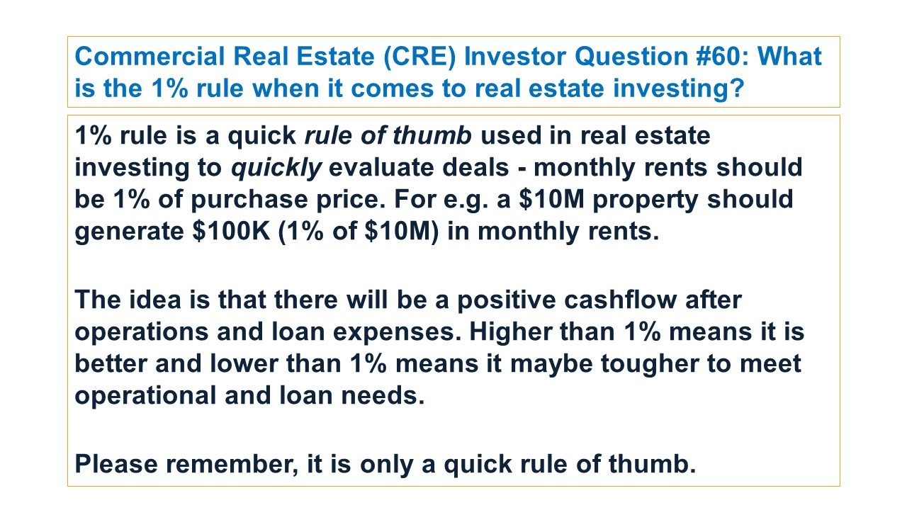 What is the 1% rule?