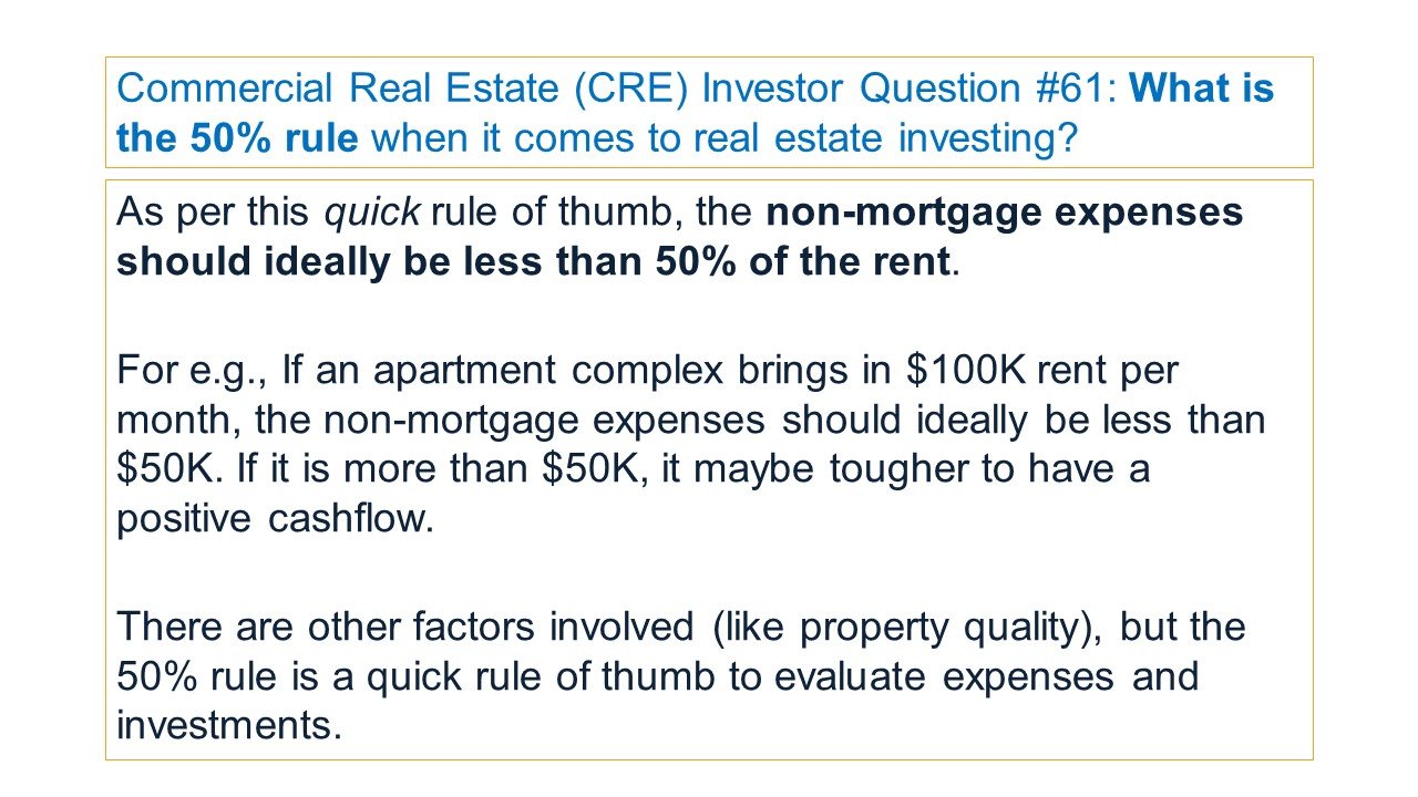 What is the 50% rule?