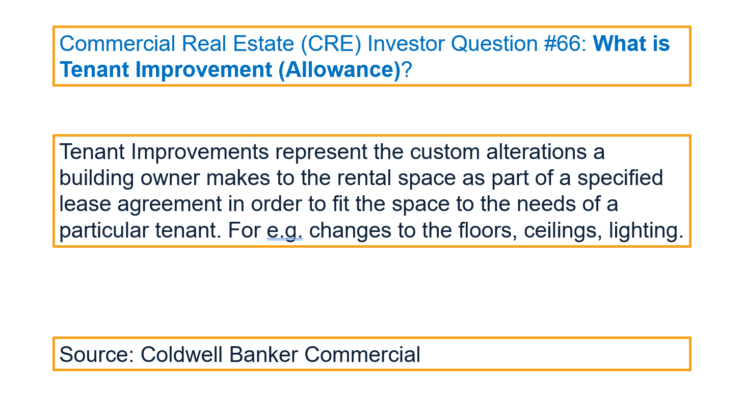 What is Tenant Improvement Allowance?