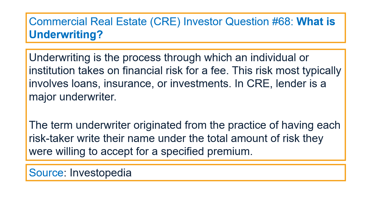 What is Underwriting?