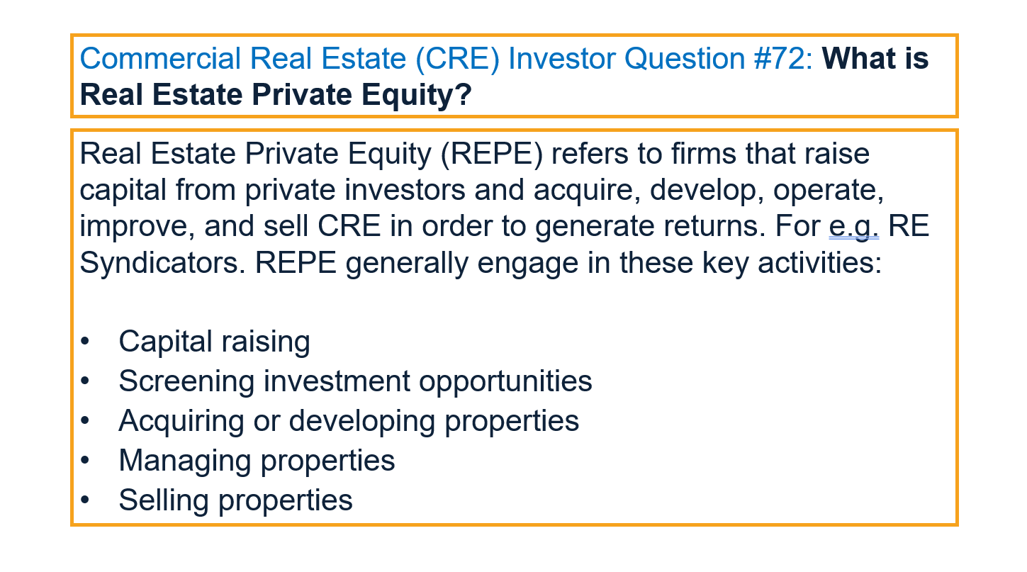 What is Real Estate Private Equity?